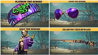 C2S5 TIER REWARD | DIAMOND TIER GUN SKIN | OUTFIT | PARACHUTE | CONQUEROR FRAME AND ALL TIER VIEW