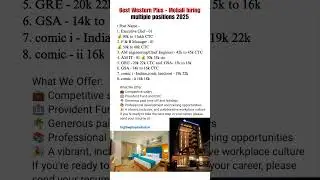 luxurious Hotel Job vacancy chandigarh 2025 #hoteljobs #shorts #hotelier #Hosoital #hospitalityjobs