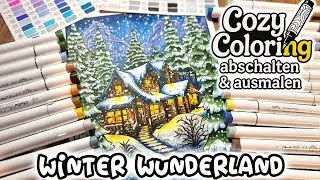 Coloring Process - Winter Wonderland with Alcohol Markers & Paint Pens