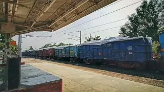 Superfast WAG-7 Attack | DDU WAG7 Haluing Loaded BOXN WAGONS FREIGHT TRAIN Aggressive Skipping