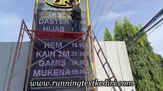 Pembenahan Running Text Benang Raja Kediri