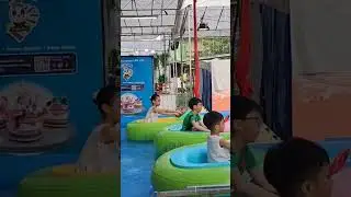 kids bumper boat in singapore. #travelwithpradeenisha yishun mrt pasar malam