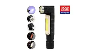 TaffLED Pocketman Senter LED Rotatable XPG+COB 10000 Lm 3189A - 7RFL0NBK