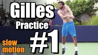 Gilles Simon in Super Slow Motion | Backhand and Serve #1 | Western & Southern Open 2014