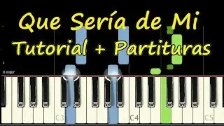 QUE SERIA DE MI Piano Tutorial Cover Facil + Partitura PDF Sheet Music Easy Midi