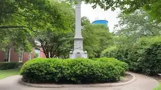 LIVE! Elizabeth City, North Carolina!  Pasquotank County Courthouse & Confederate Monument! Salute!