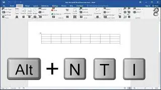 Shortcut Key to Create Table in Word