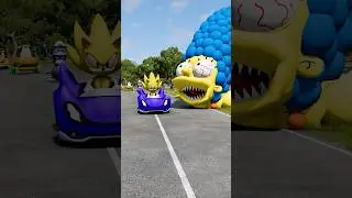 Strange & Weird Crazy Cars vs Crazy Marge Simpson in BeamNG.drive