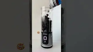 Frozen blueberries 🫐 VS Ninja portable blender 🍹🤯#shorts