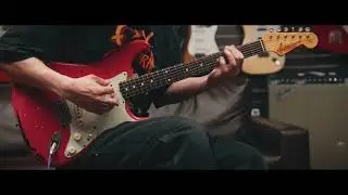 FENDER CUSTOM SHOP Michael Landau 1963 Relic Stratocaster Fiesta Red over 3-Tone Sunburst 2014