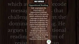 Oppositional Reading | Shekhinah Academy | Daily Capsules