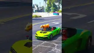 GTA V :  SPIDER-GIRL SAVING LION FROM SHE-HULK😱 | #shorts