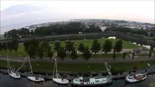 Vestingdagen 2015.  Zuidfront koopvaardijhaven tijdens de vestingdagen 14 aug 2015