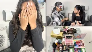 Blindfold Makeup challenge😅💄                #makeupchallege #viralvideo #supportlocal #funny