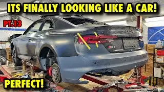 Восстановление сильно повреждённого Audi RS5 2019 года от Copart! [Часть 13] Проверка перед сваркой!