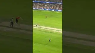Glenn Maxwell attempts a reverse sweep against Richardson