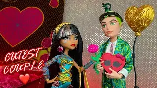 MONSTER HIGH HOWLIDAY LOVE EDITION CLEO & DEUCE DOLL UNBOXING