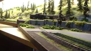 HOe narrow gauge mountain railway with Digital system test run.