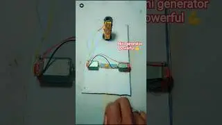 DIY Electricity Generator! ⚡ DCMotor Magic! ⚙️💡#ScienceProject #DCMotor #Experiment #TechShorts