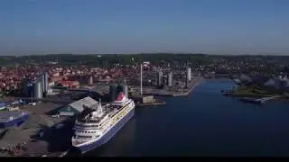 MS Braemar p&aring; bes&oslash;g i Aabenraa Havn den 09.05.18