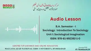 Unit 01, Sociology Core: Introduction to Sociology