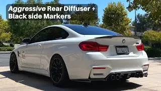 AGGRESSIVE F8X REAR DIFFUSER + NO MORE CHROME FOR MY M4! It Looks Incredible!