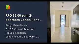 RFO 56.00 sqm 2-bedroom Condo Rent-to-own in Pasig Metro Manila