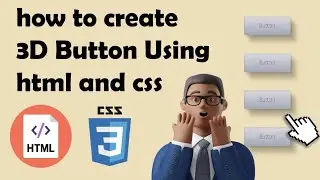 how to make 3d button using html css | css 3d button | css animation | css button hover effect