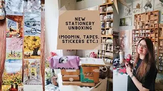New stationery unboxing 2025 (Moomin + many new stickers and tapes)