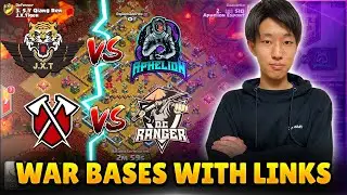Top 11 Th14 War Bases With Link | Aphelion VS J.X Tiger | Tribe Gaming VS D.C Ranger | CLASH MSTRS |