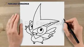 How to Draw Victini Pokemon Easy - Fun Easy Drawings #FunEasyDrawings #cartoon #pokemon #victini
