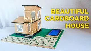 How To Make Beautiful Cardboard House 🏠 | Cardboard Idea, Cardboard House