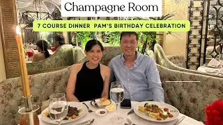 Celebrating Pam’s birthday sa Champagne Room Manila Hotel 7 course fine dining dinner