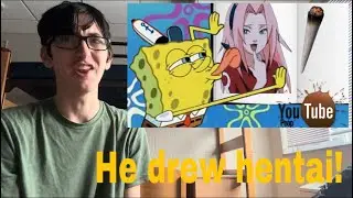 HE DREW HENTAI! YTP: Spingebill Loses It reaction