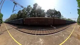 A Cargo Train of Indian Railways passing Mankara station of Palakkad #frieghttrain #indianrailways