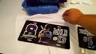 Making a custom license plate using sublimation.
