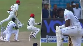 Angelo Mathews Gets Hit Wicket Out Against Spinner Qais Ahmed During SL Vs AFG Test 2024😂😂
