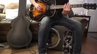 1951 Gibson ES 125 with Vintage Suitcase Kick Drum - Open D tuning