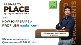 How to Create Profile @Naukri  for CA Freshers | by CA Deepak S Mulchandani