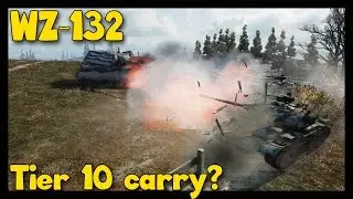 ► World of Tanks WZ-132 Эпический геймплей | Свет 8-го уровня в игре 10-го уровня! [1080p]