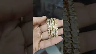 Elegant Panchaloha White Stone Bangles | Authentic South Indian Jewellery&rdquo; # 9000846644