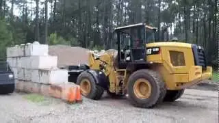 Cat 938K Digging Into Stone Pile