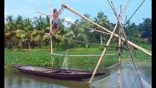 Most Oldest Fishing Method Of Rural Village In Bangladesh