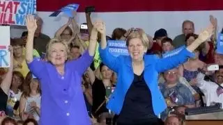 Clinton and Warren hit the campaign trail together in Ohio