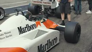 Masters Racing Legends F1 cars from 1966-85 getting ready for quali in Hockenheim