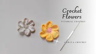How to make flower crochet step by step | Merajur bunga yang mudah untuk pemula