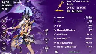 CYNO OF MY DREAMS~ FULL GILDED DREAMS CYNO WITH INSANE RATIOS #genshin #electro #twitch #shorts