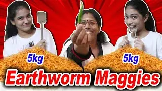 5kg Earthworm Maggie's | Food challenge - 1 | 3idiots - Cheerz machi