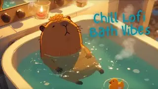 Chill Capybara Bath Vibes 🛁 Relaxing & Cute Lofi 🎵 Cozy & Calm Music ☕ [Lofi Hip Hop]