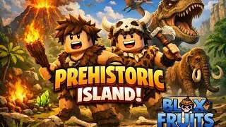 Prehistoric  island 🏝️ with my friends it's really hard to find #bloxfruit #roblox 